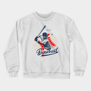 49ers baseball , Navy Cream Red Vintage Illustrated Born to play Baseball Crewneck Sweatshirt